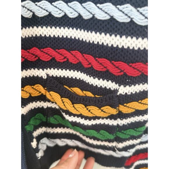 La Ligne x Target Sweater Navy Blue Striped Button Front Cardigan Size XS NWOT - Picture 8 of 12